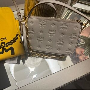 Brand New MCM leather mini crossbody